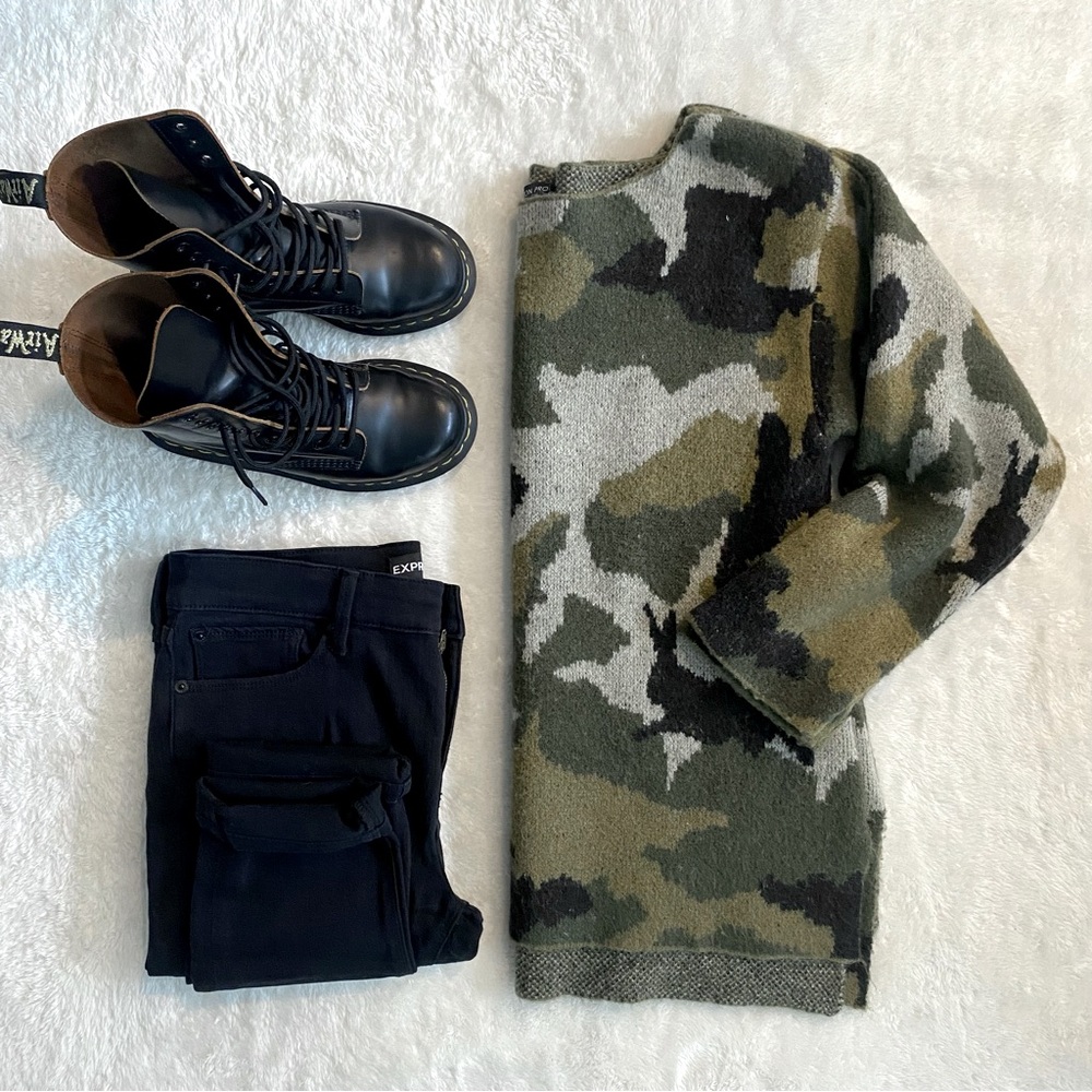BOSTON PROPER Camo Sweater